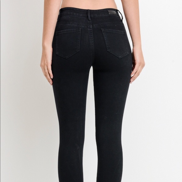 High Waist Distressed Skinny Jeans - Picture 4 of 8